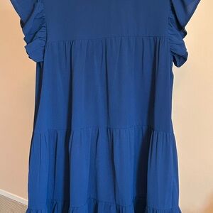 Pink Lily Royal Blue Tiered Mini Dress